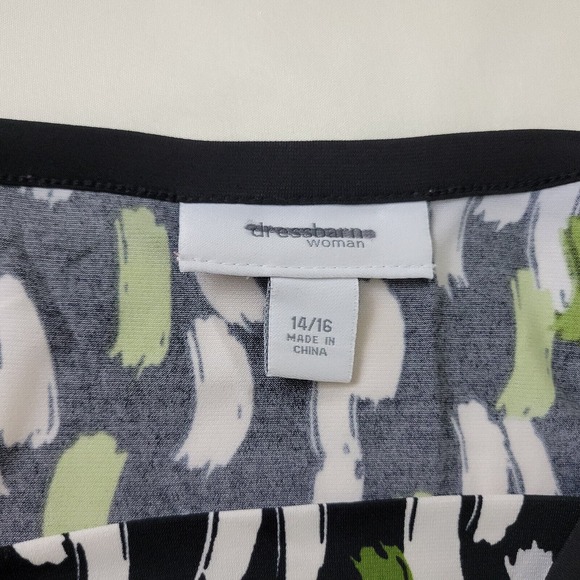 Dressbarn Womens Shirt Size 14 / 16‎ Top Multicolored 1/2 Sleeve V Neck - Picture 8 of 11